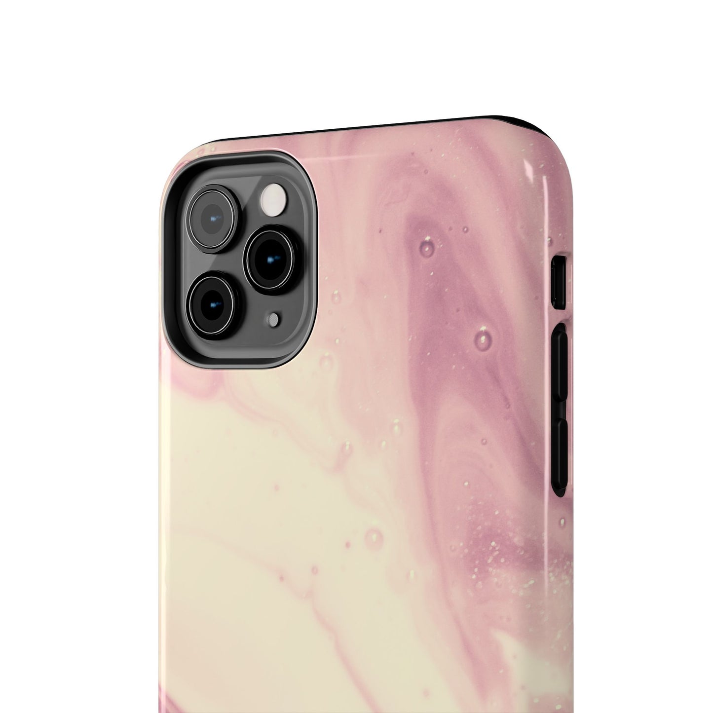 Blush Marble Glow – iPhone Case with Rose Gold & Pink Swirl Pattern