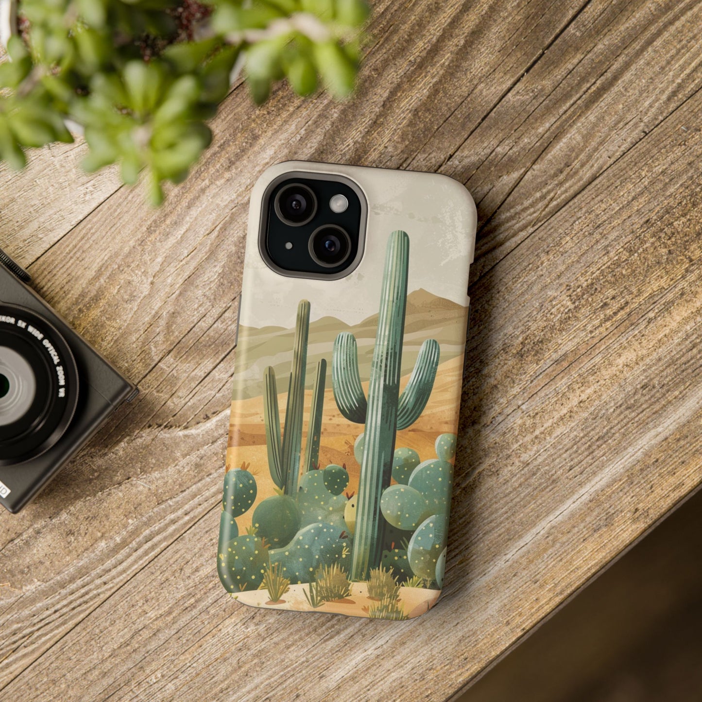 Desert Oasis Cactus iPhone Case