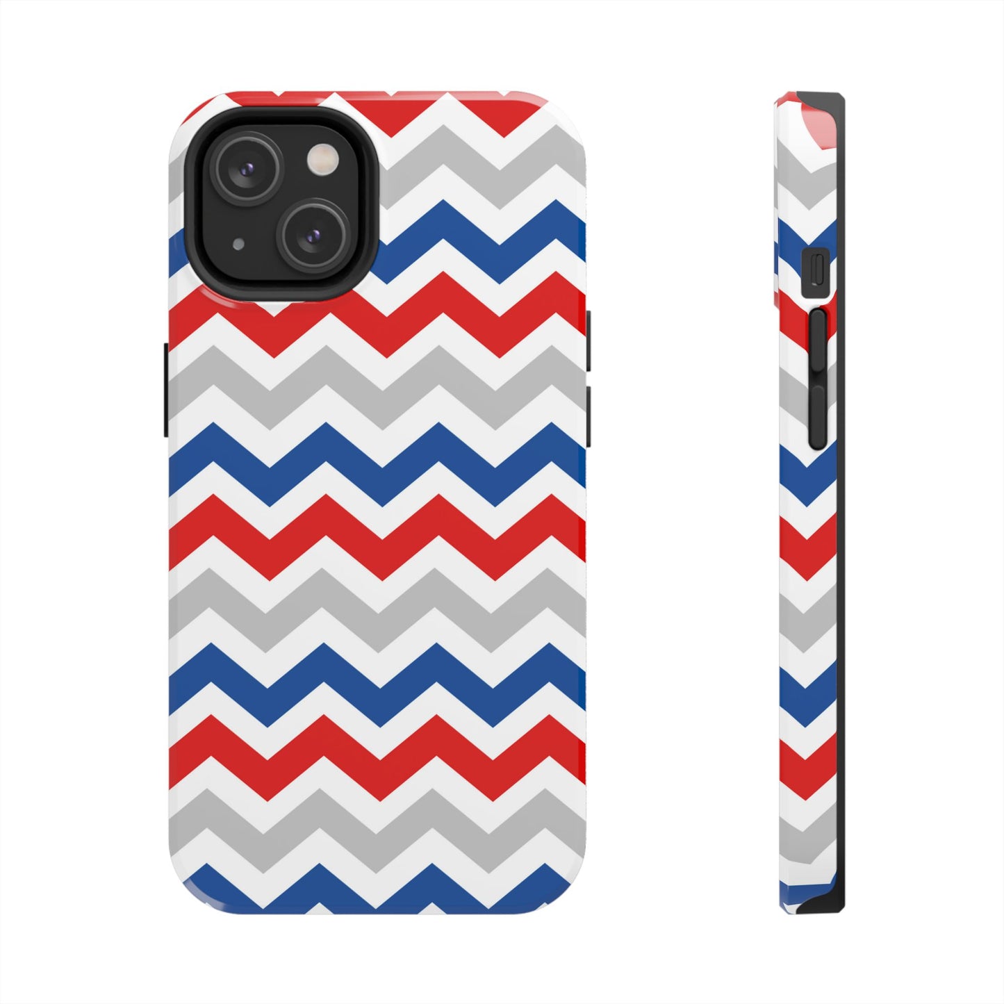 Patriotic Red, White & Blue Chevron – Geometric iPhone Case