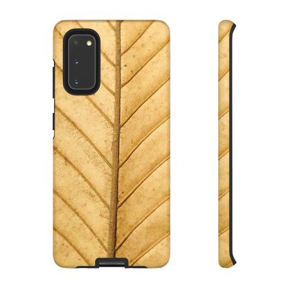 Golden Leaf Texture Samsung Galaxy Case – Minimal Nature