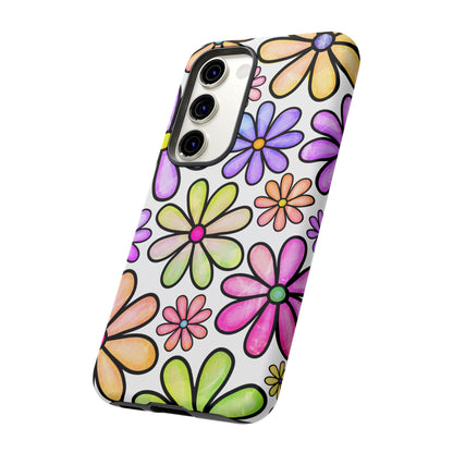 Pastel Daisy Dream Samsung Galaxy Case – Slim Profile, Glossy Finish