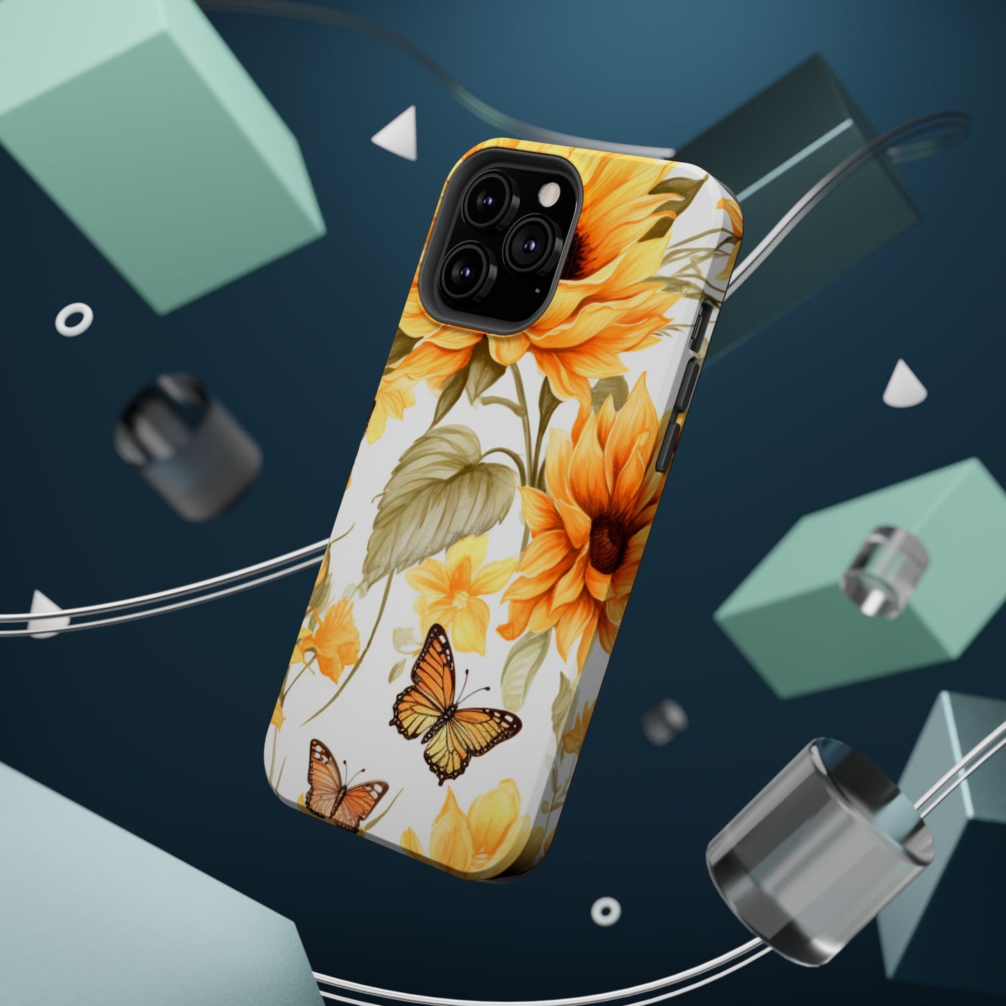 Sunflower & Butterfly Bliss - MagSafe iPhone Series Case