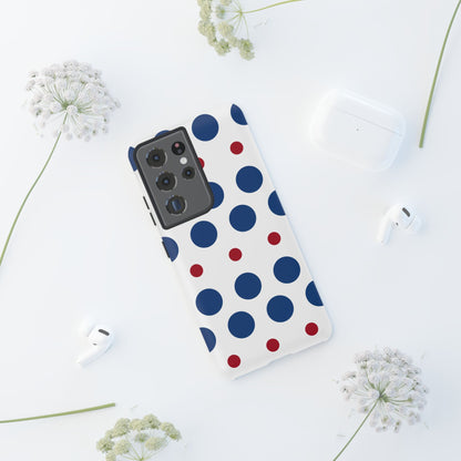 Bold Navy & Red Polka Dot Pattern – Samsung Galaxy Case