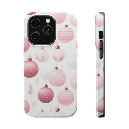 MagSafe iPhone Case: Merry in Pink – Christmas Balls