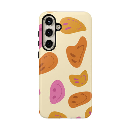 Retro Smiley Faces Samsung Galaxy Case – Shockproof, Matte Finish, Dual-Layer Protection