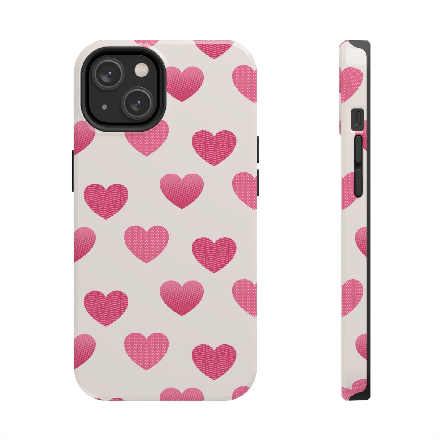 Textured Hearts iPhone Case