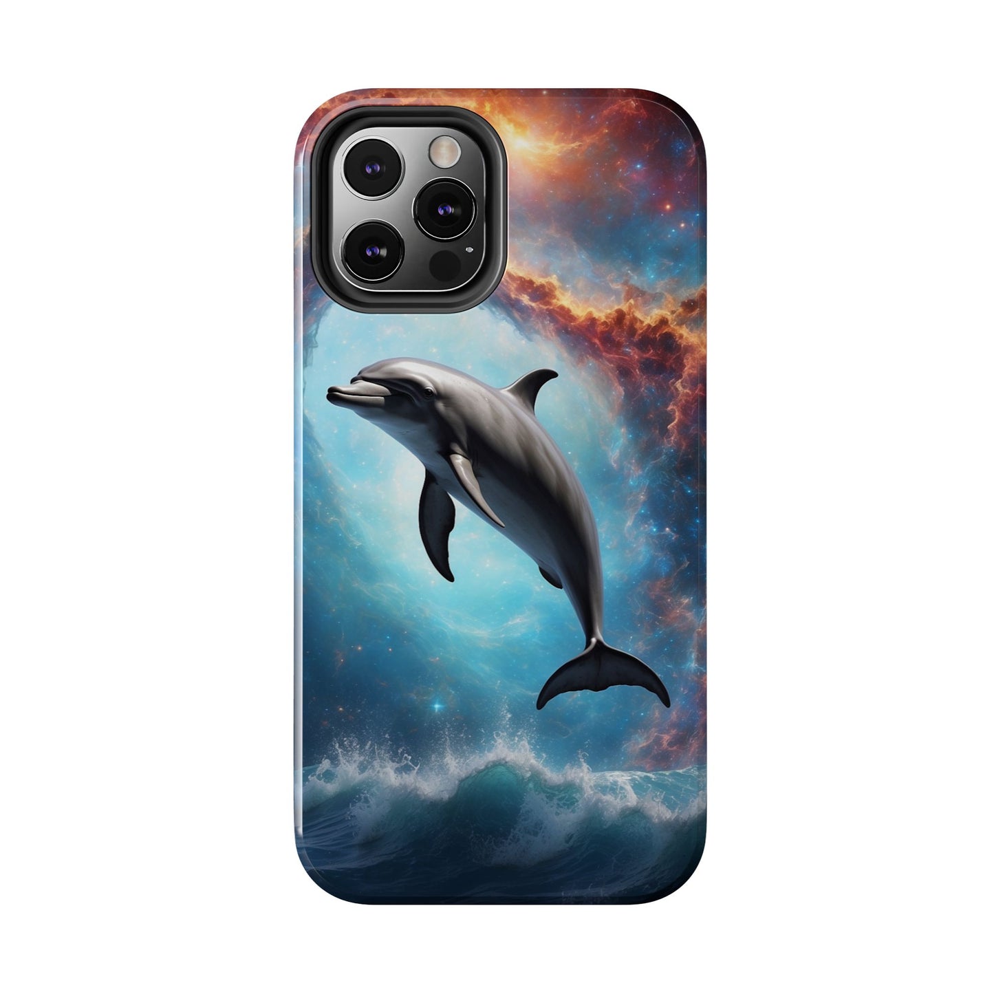 Cosmic Dolphin Space Vibes - iPhone Case