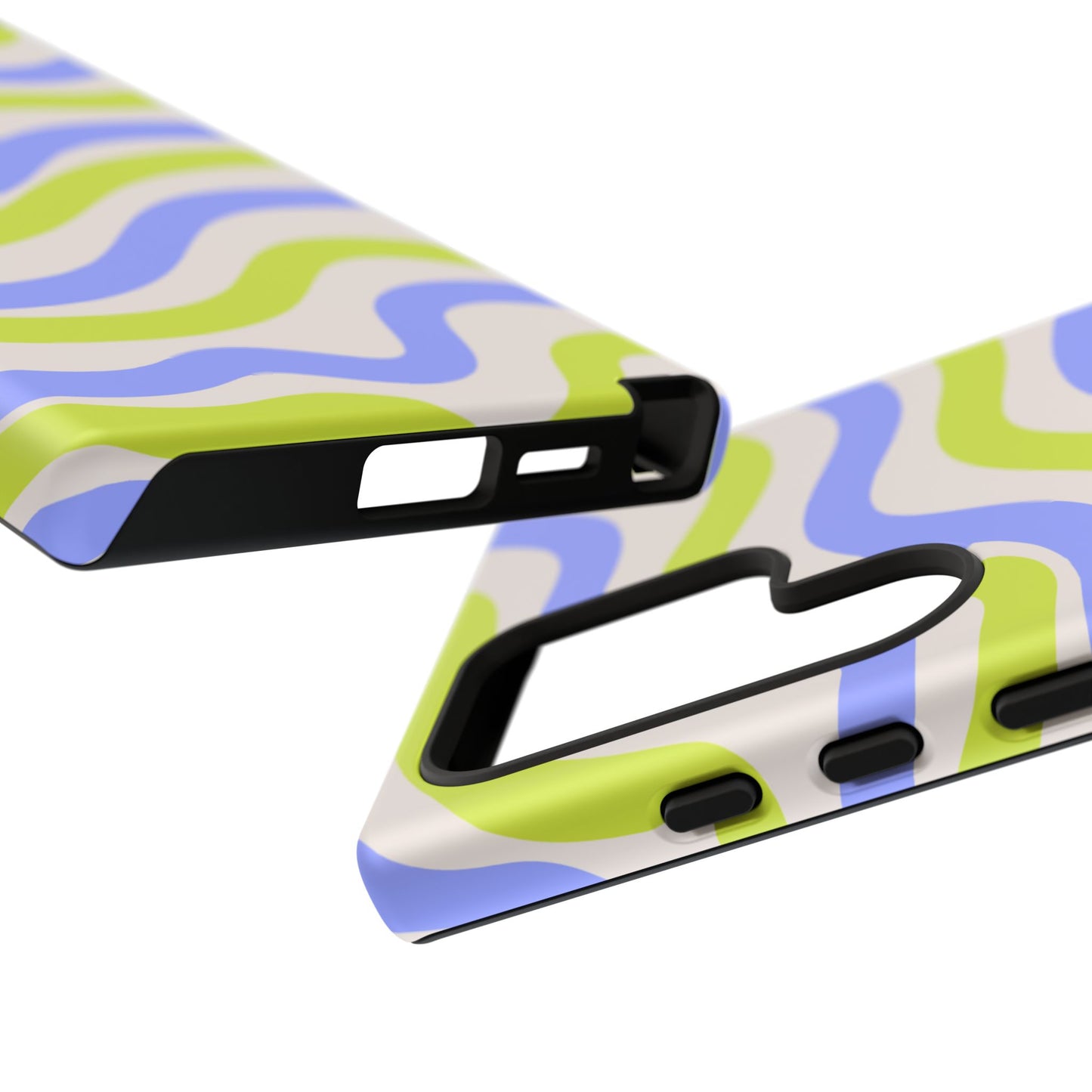 Neon Wave Samsung Galaxy Case – Bold Dual-Layer Protection with 70s-Inspired Vibe
