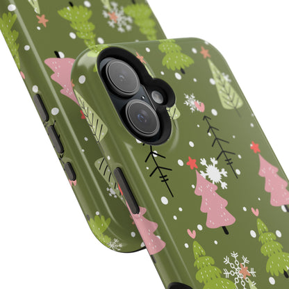 Whimsical Christmas Tree Pattern – MagSafe Phone Series Case