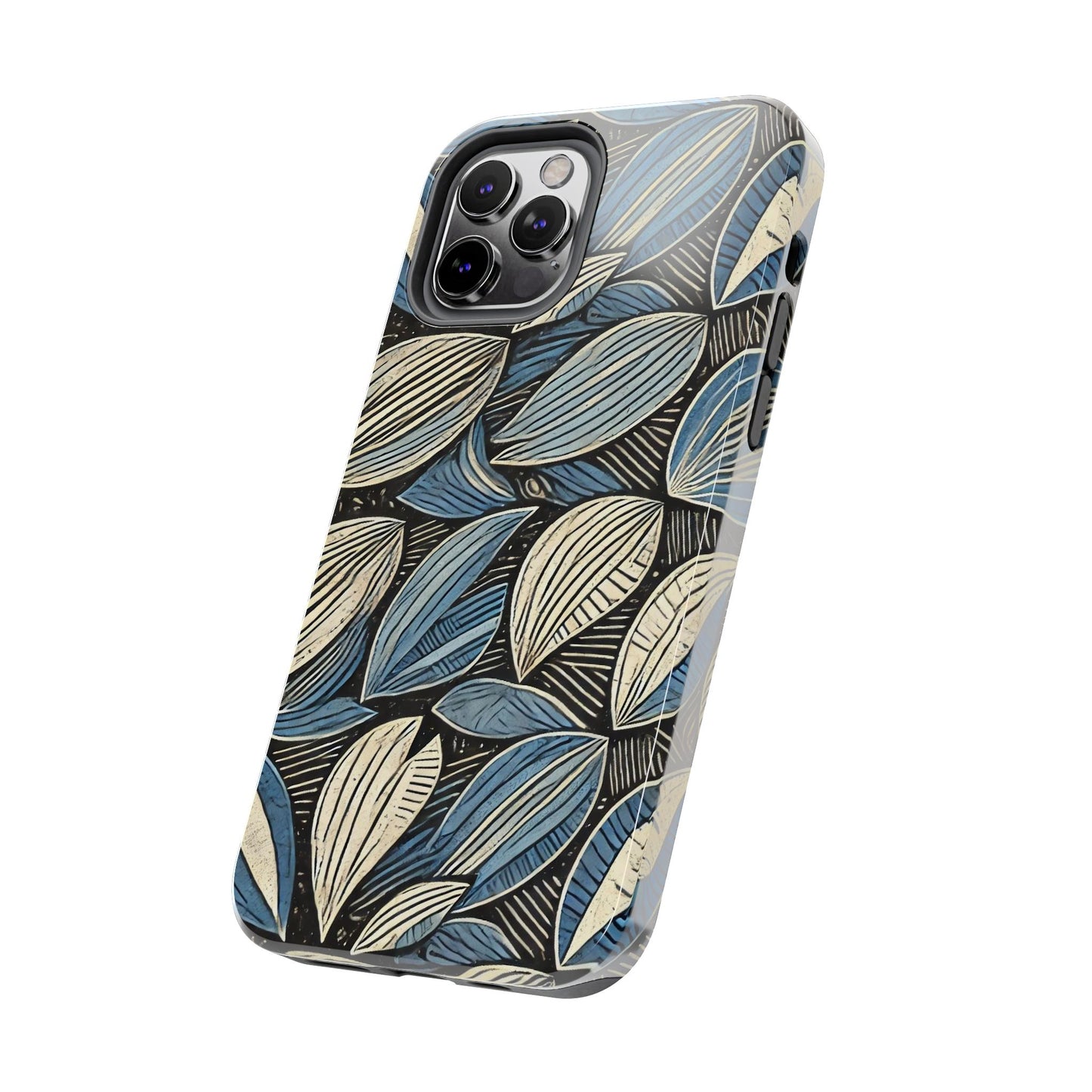 Botanical Leaf Pattern iPhone Case - Nature-Inspired Protective Cover