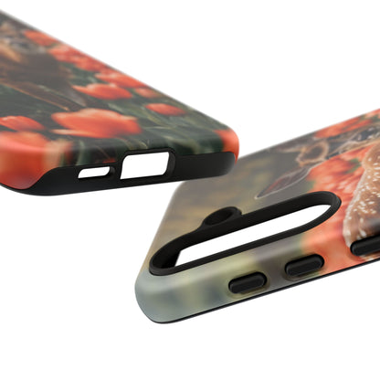 Fawn Among Tulips Samsung Galaxy Case