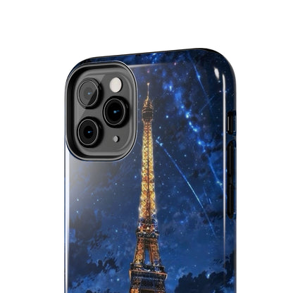 iPhone Case - Eiffel Tower Under Starlit Sky Design