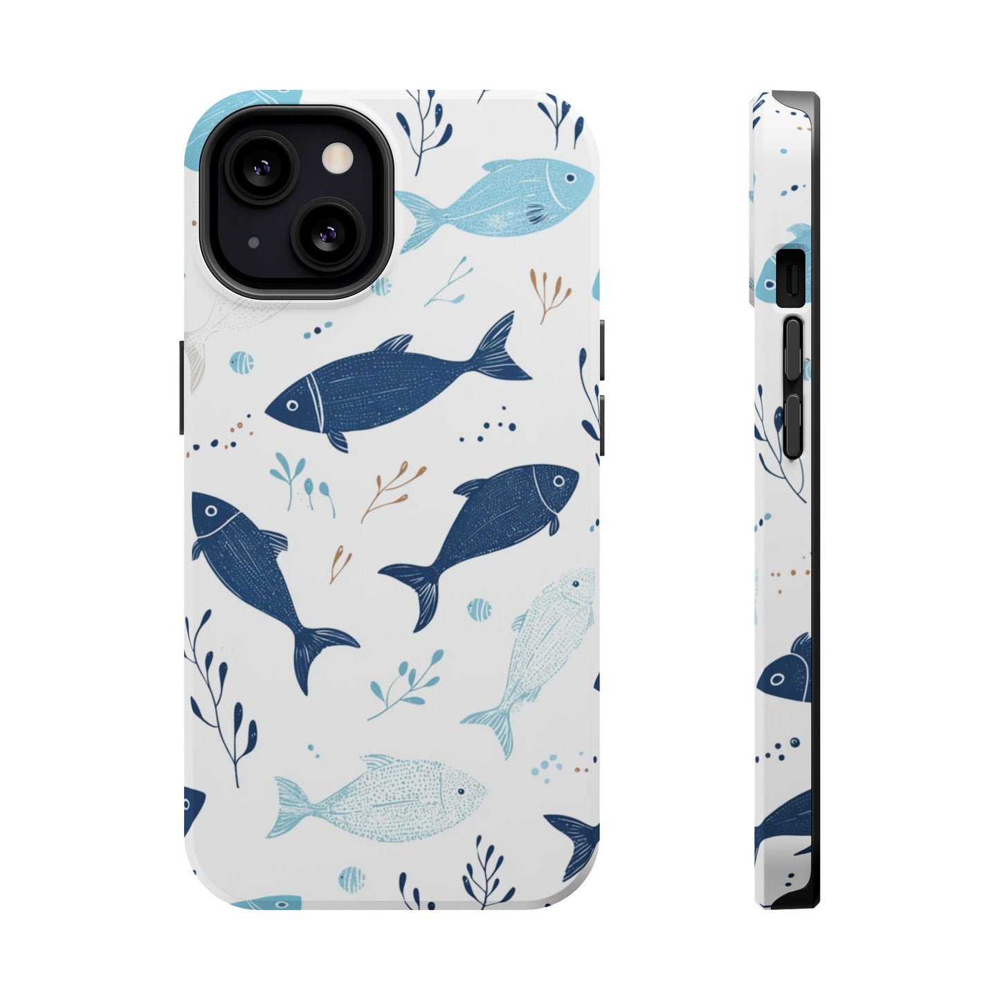 Oceanic Blue Fish Pattern - MagSafe iPhone Series Case