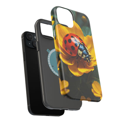 Yellow Blossoms with Bug Accent - MagSafe iPhone Case