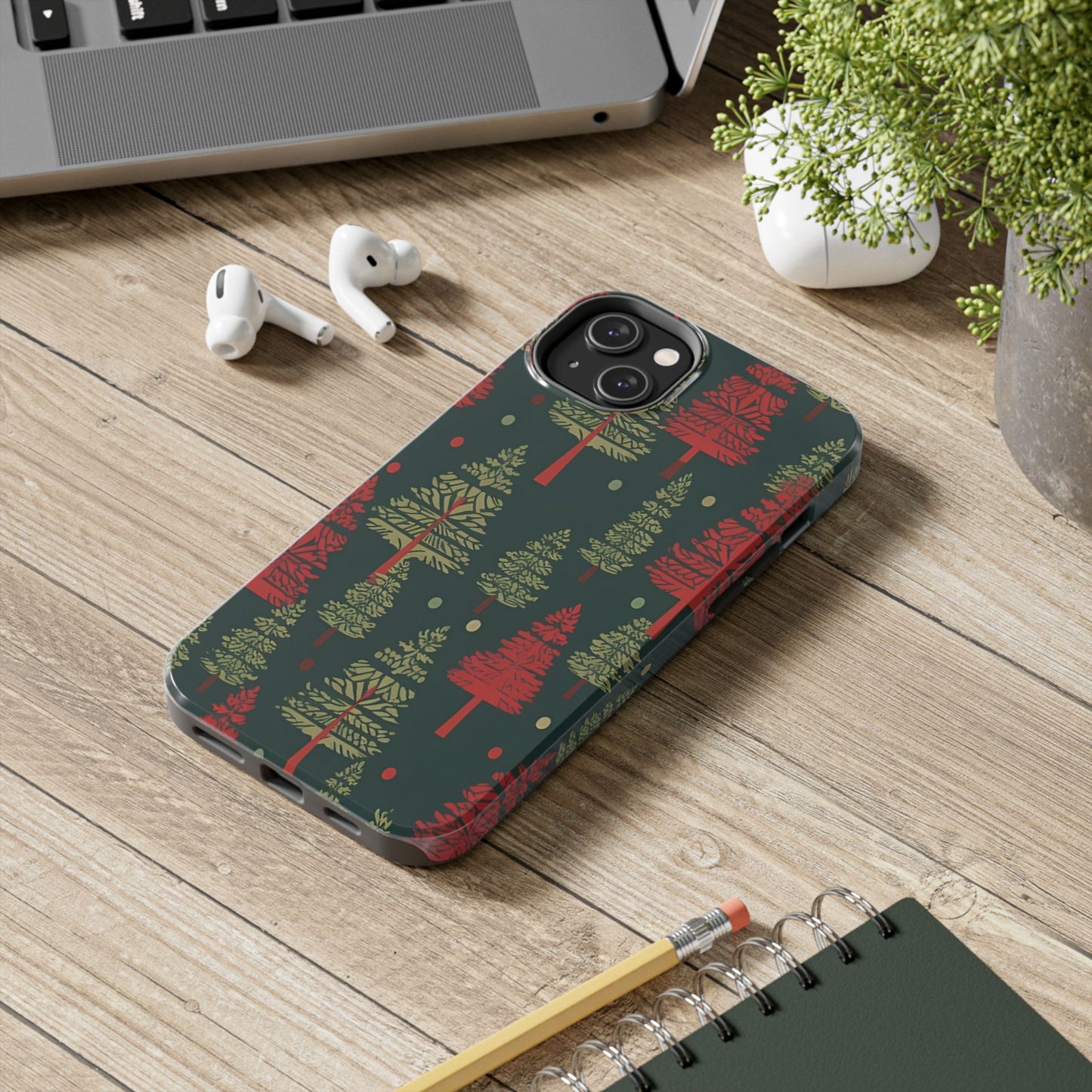 Retro Christmas Trees Pattern - iPhone Series Case