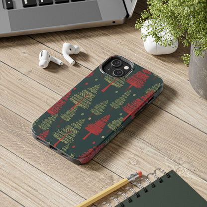 Retro Christmas Trees Pattern - iPhone Series Case