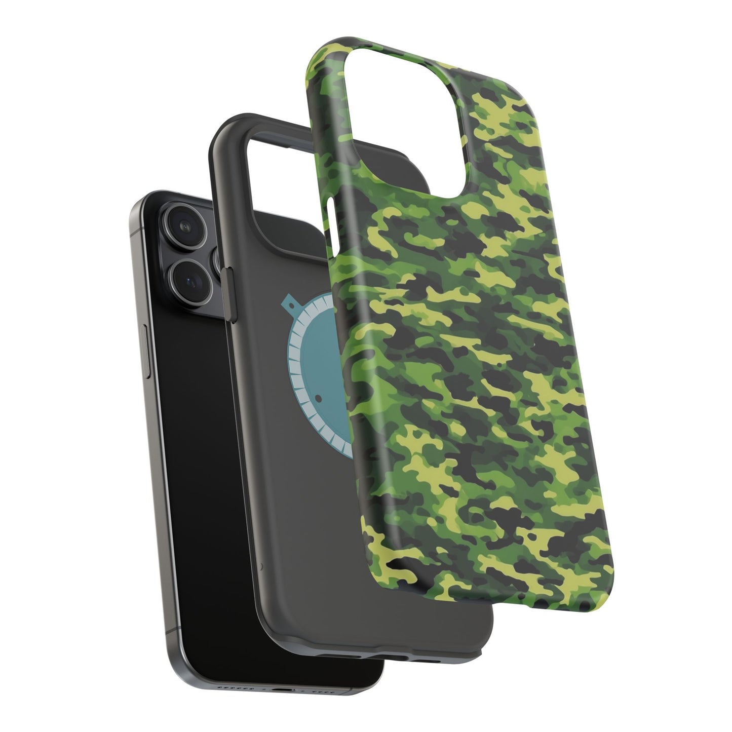 Green Woodland Camouflage – MagSafe iPhone Case, Slim and Shockproof