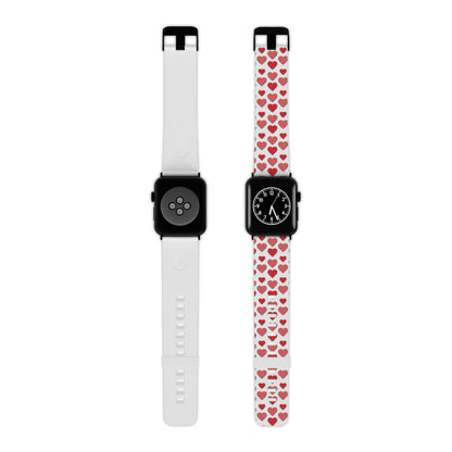  Red & Polka Dot Hearts Apple Watch Band