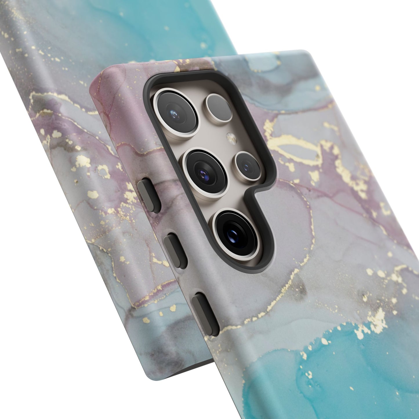 Sky Blue & Purple Marble Wave – Samsung Galaxy Case with Elegant Swirl Design