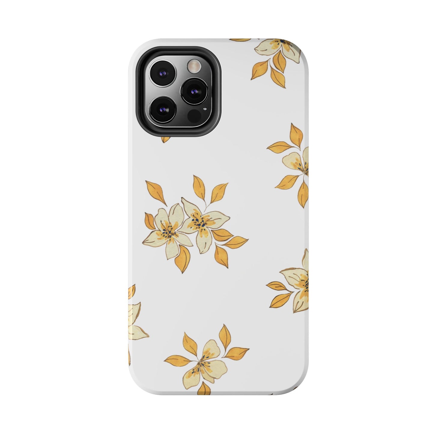 Delicate Yellow Blossom iPhone Case – Minimalist Floral Design with Matte Finish