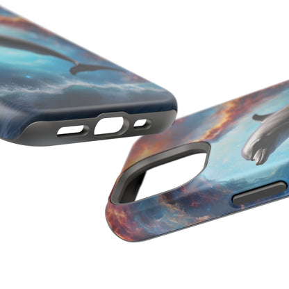 Cosmic Dolphin Space Vibes - MagSafe-Compatible Case