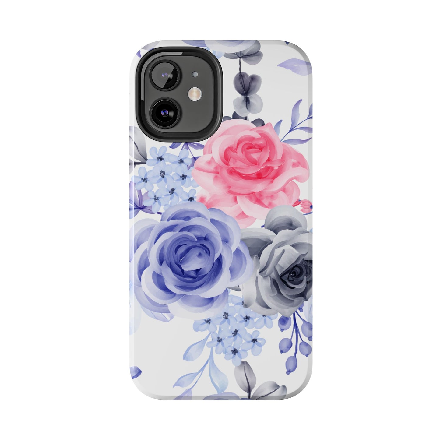 Elegant Blue Floral Watercolor Design – iPhone Case