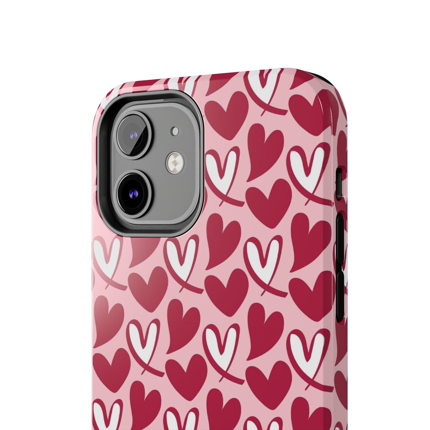 Hand-Drawn Hearts iPhone Case