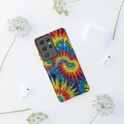 Vibrant Tie-Dye Swirl Samsung Galaxy Case – Retro Rainbow Design