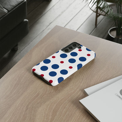 Bold Navy & Red Polka Dot Pattern – Samsung Galaxy Case