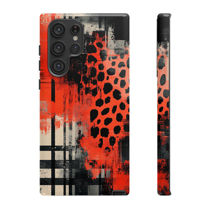 Cheetah Plaid Case – Red & Black Pattern