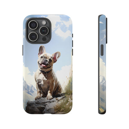 Frenchie iPhone Samsung Galaxy Phone Case! French Bull Dog Standing Proudly. Extremely Tough & Durable With Dual Layer Protection.