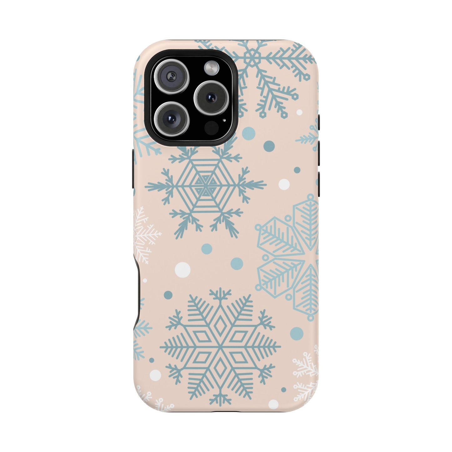 Winter Snowflakes MagSafe iPhone Case – Shockproof, Smooth Matte Finish, Dual-Layer Protection