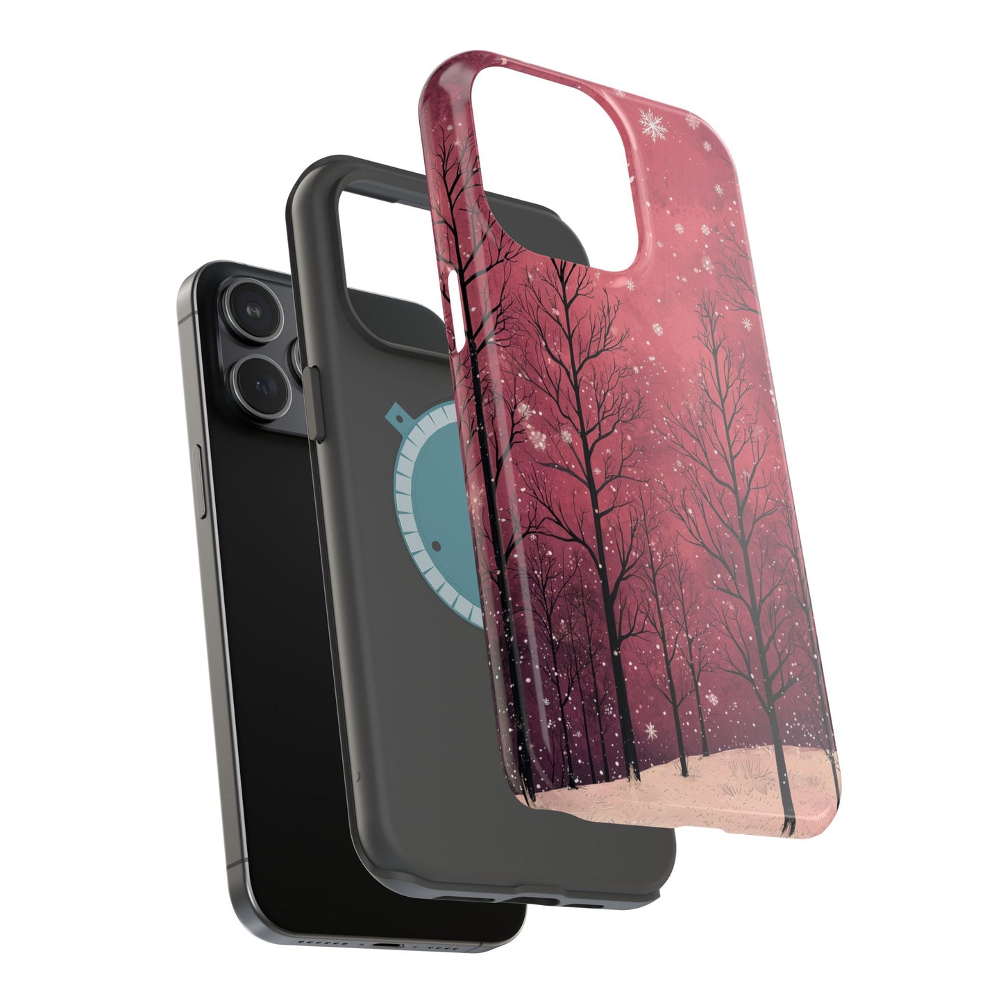 Pink Winter Twilight Forest - MagSafe iPhone Series Case