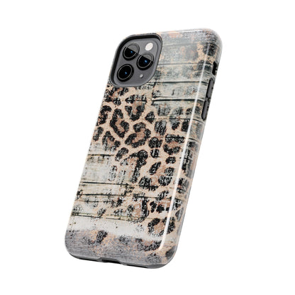 Rustic Leopard Wood Print - iPhone Series Case