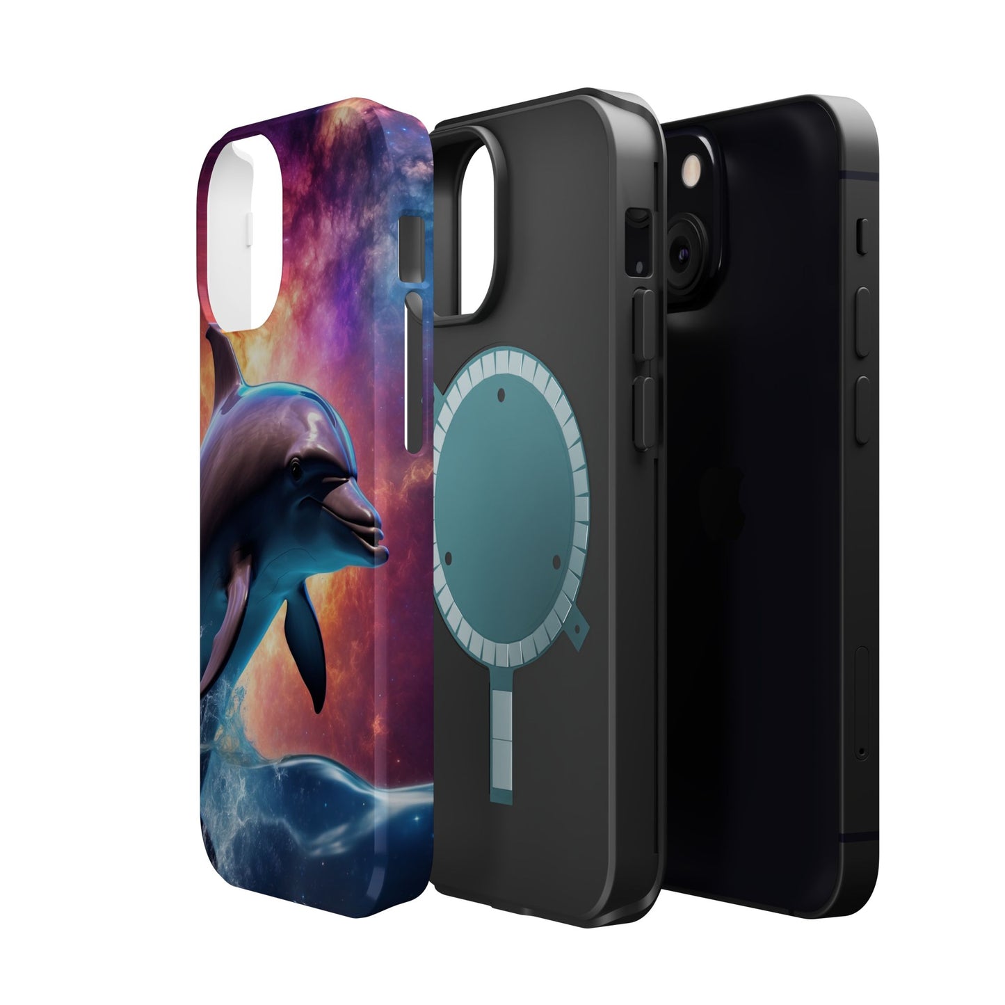 Cosmic Dolphin Galaxy Art - MagSafe-Compatible Case