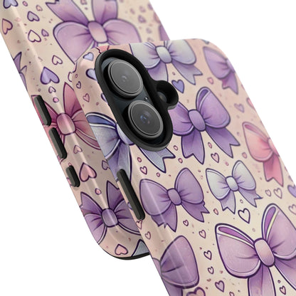 Pastel Bow iPhone Case - Cute Girly Pattern Protective Cover