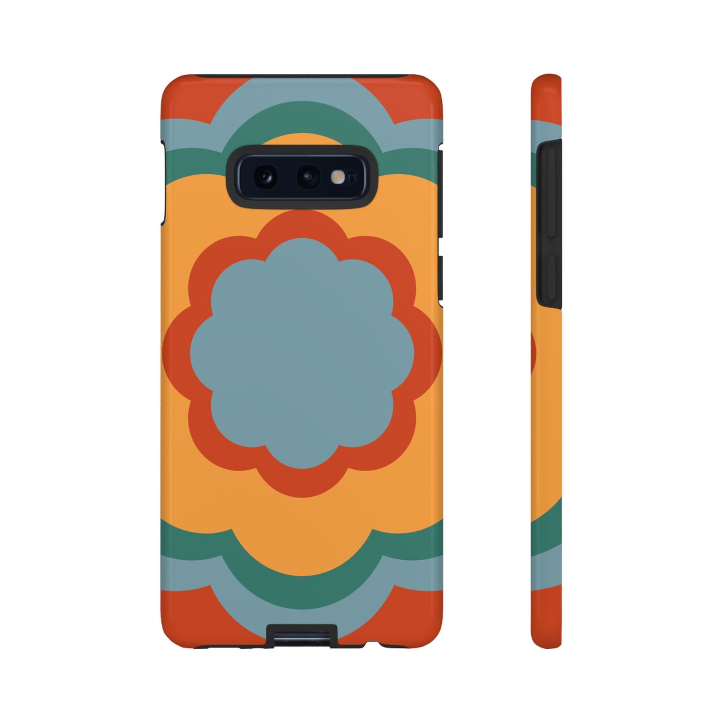 Retro Flower Power Samsung Galaxy Case – Bold 70s-Inspired Design with Dual-Layer Protection