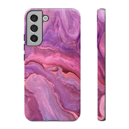 Lavender Dreamscape – Samsung Galaxy Case with Purple & Pink Marble Art