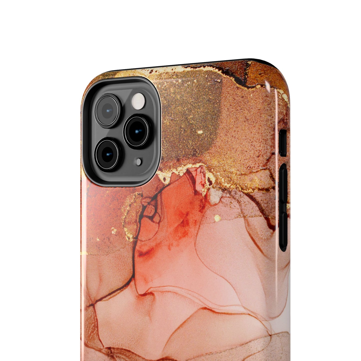 Ruby Red Marble Samsung Galaxy Case - Elegant Red Marble with Gold Accents