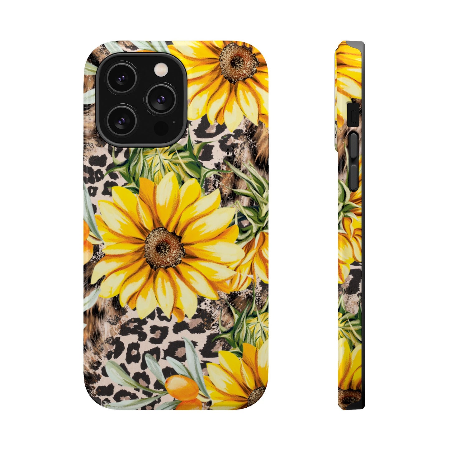 Leopard Sunflower Chic - MagSafe  iPhone Series Case