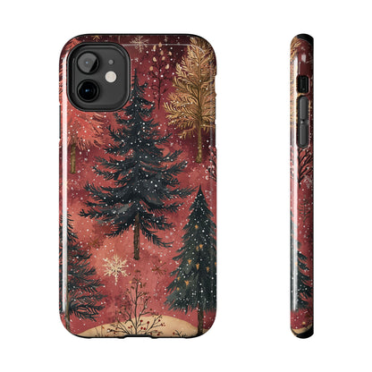 Rustic Red Winter Forest - iPhone Series Case