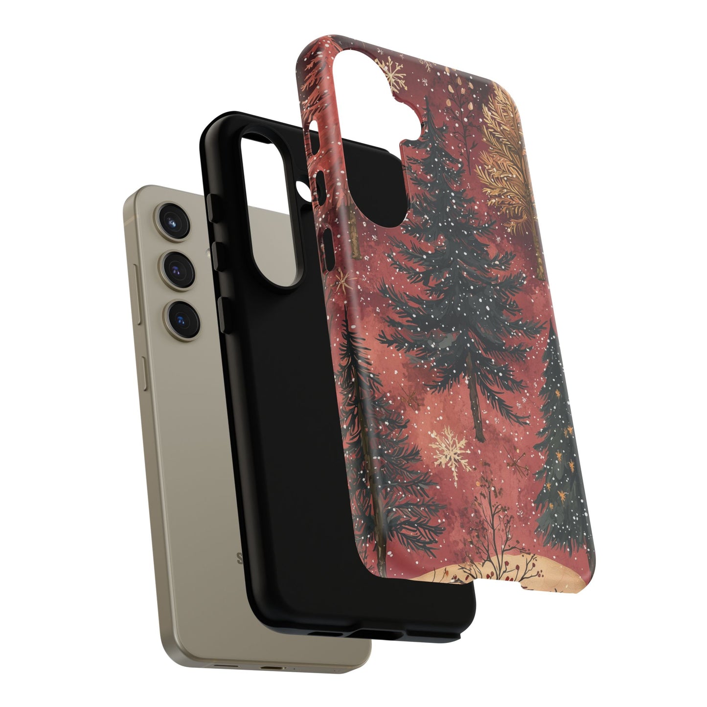 Rustic Red Winter Forest - Samsung Galaxy Series Case