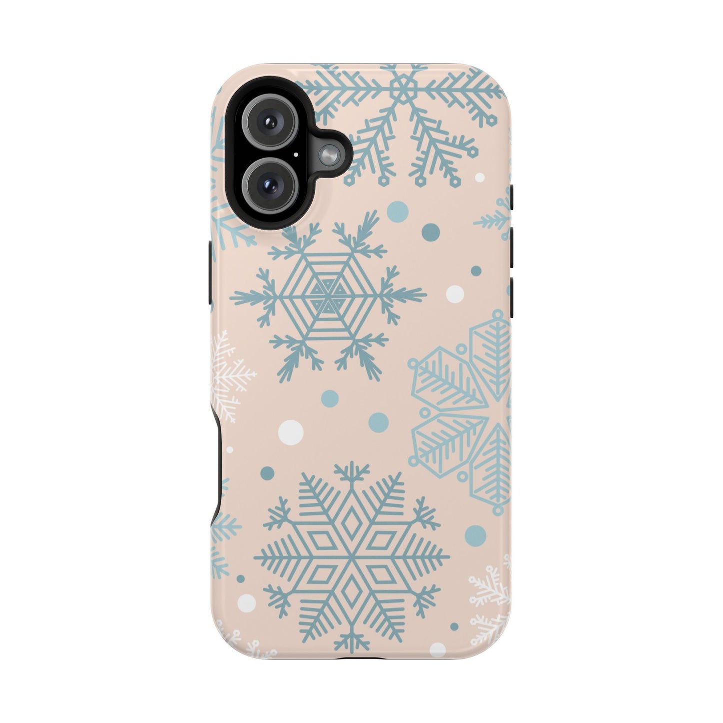 Winter Snowflakes MagSafe iPhone Case – Shockproof, Smooth Matte Finish, Dual-Layer Protection