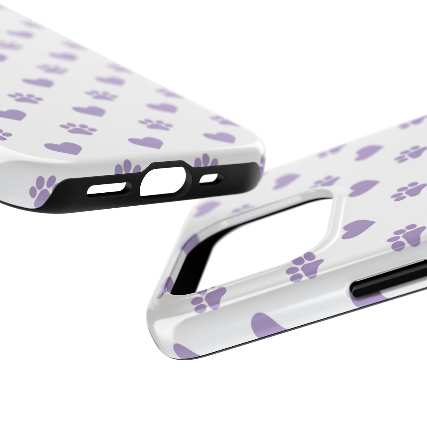 Paw Prints & Hearts – Cute and Durable iPhone Case for Animal Lovers