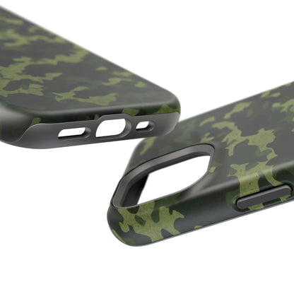 Dark Green Camouflage – MagSafe iPhone Case, Slim and Drop-Resistant