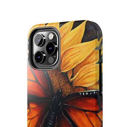 Monarch Butterfly & Sunflower Art – iPhone Case