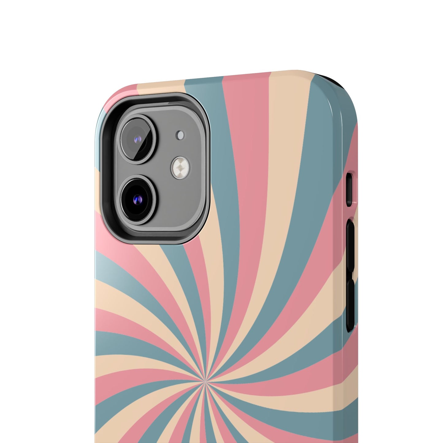 Vintage Pastel Swirl iPhone Case – Dual-Layer Protection with 70s-Inspired Design