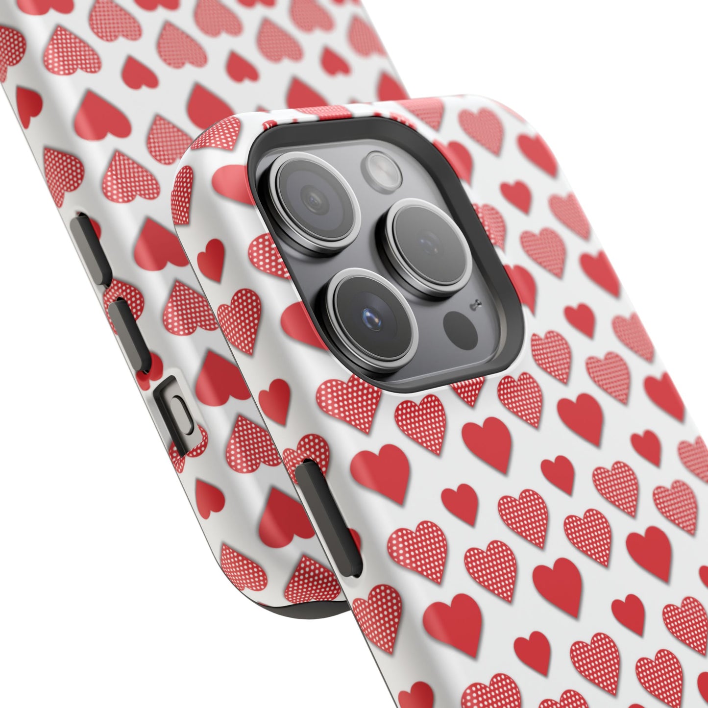 Red & Polka Dot Hearts MagSafe Case