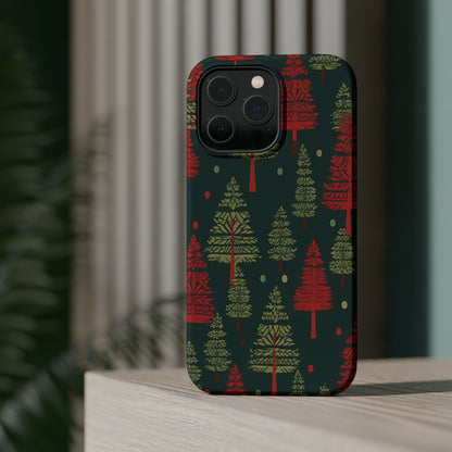 Retro Christmas Trees Pattern -  MagSafe iPhone Series Case