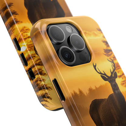 Sunset Majesty: Regal Stag – iPhone Case